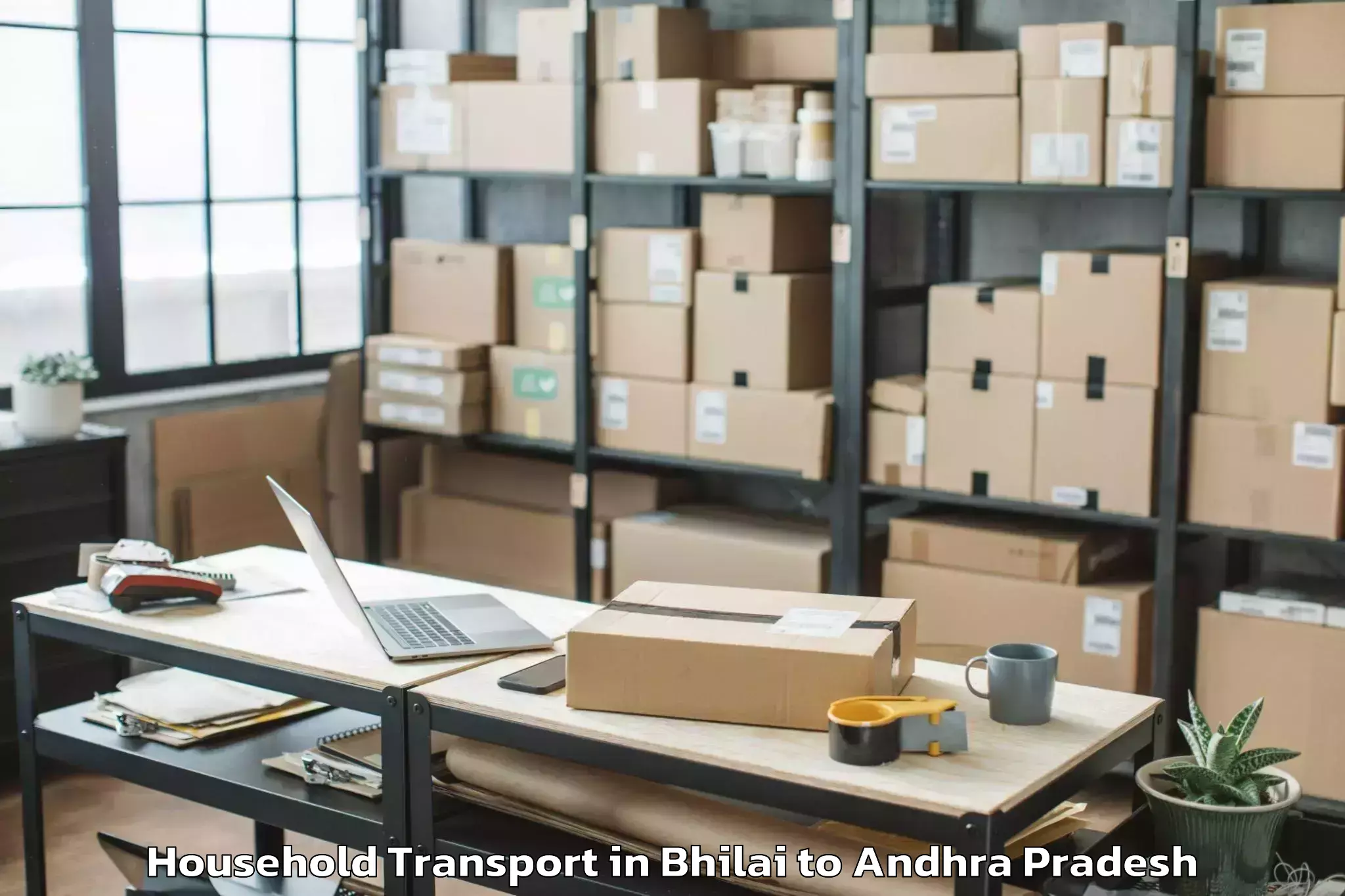 Top Bhilai to Mandapeta Household Transport Available